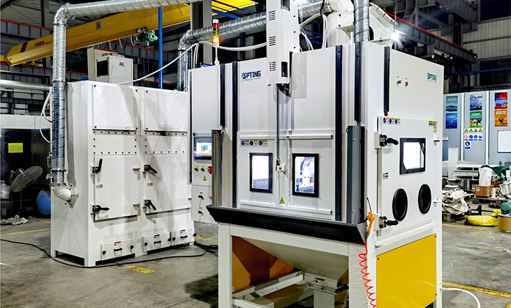 Máquina de chorro de arena inteligente CNC PT-DMRT-1515-3A