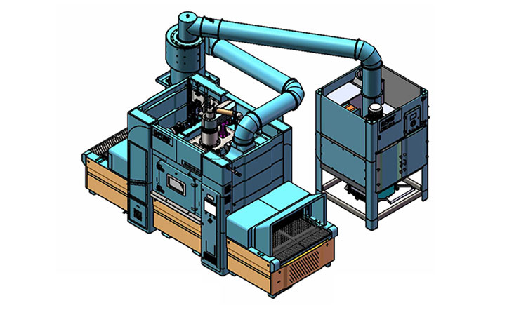 PT-DXL-1225-16A Máquina de Chorro de Arena con Transportador Inteligente 