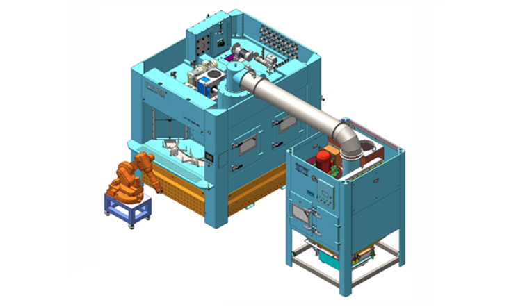 PT-TF1800-16A Máquina de chorro de arena rotativa inteligente 