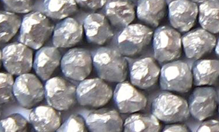 Granalla de zinc con chorro de arena